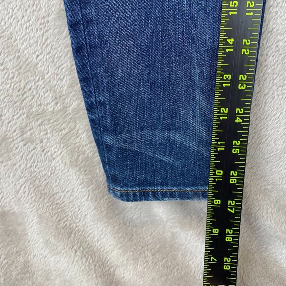 Madewell Women's Jeans Size 25 High Riser Skinny Distressed Dark Wash Stretch - Picture 6 of 13